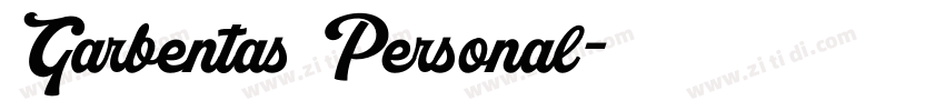 Garbentas Personal字体转换